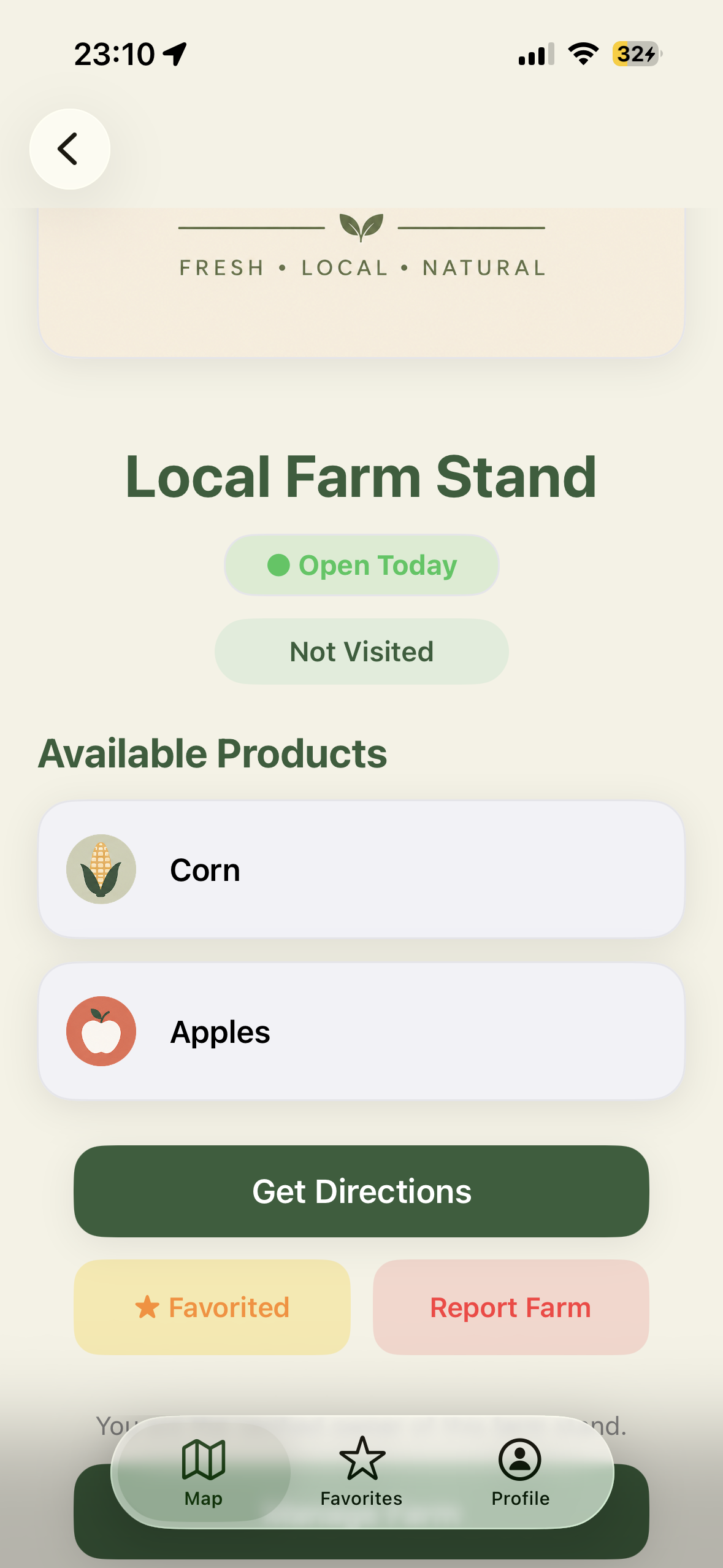 BarnBuys farm details screen